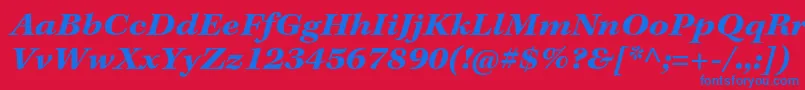 KeplerstdBoldextit Font – Blue Fonts on Red Background