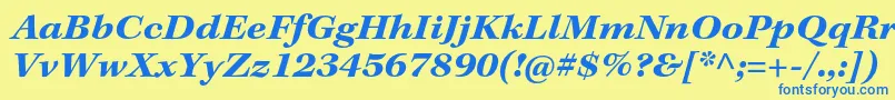 Weitere Informationen zur KeplerstdBoldextit-Schriftart KeplerstdBoldextit-Schriftart – Blaue Schriften auf gelbem Hintergrund