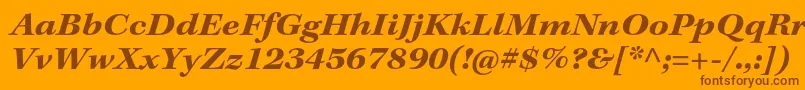 KeplerstdBoldextit Font – Brown Fonts on Orange Background