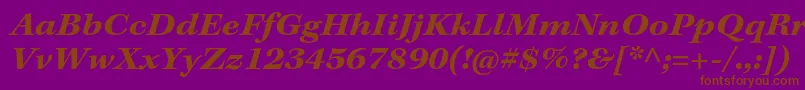Police KeplerstdBoldextit – polices brunes sur fond violet
