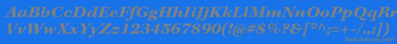 KeplerstdBoldextit Font – Gray Fonts on Blue Background