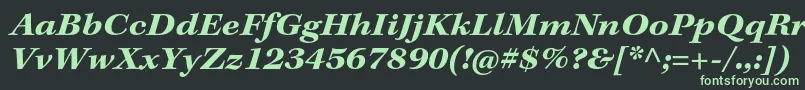 KeplerstdBoldextit Font – Green Fonts on Black Background