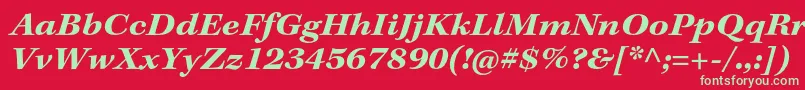 KeplerstdBoldextit Font – Green Fonts on Red Background