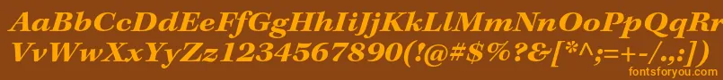 KeplerstdBoldextit Font – Orange Fonts on Brown Background