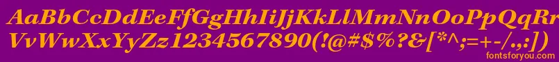 KeplerstdBoldextit Font – Orange Fonts on Purple Background