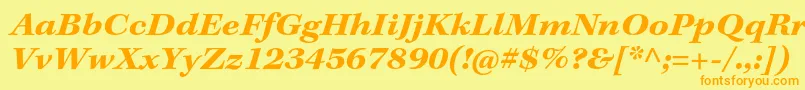 Шрифт KeplerstdBoldextit – оранжевые шрифты на жёлтом фоне