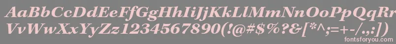 KeplerstdBoldextit Font – Pink Fonts on Gray Background