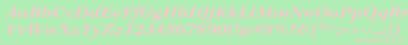 KeplerstdBoldextit Font – Pink Fonts on Green Background