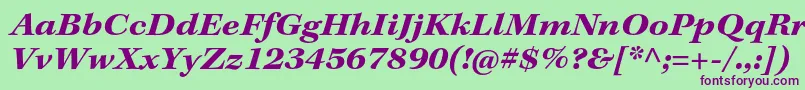 KeplerstdBoldextit Font – Purple Fonts on Green Background
