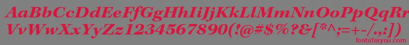 KeplerstdBoldextit-Schriftart – Rote Schriften auf grauem Hintergrund
