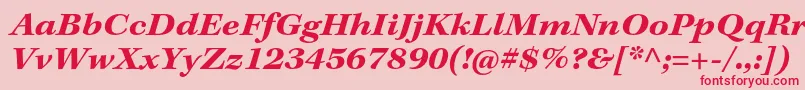 KeplerstdBoldextit Font – Red Fonts on Pink Background