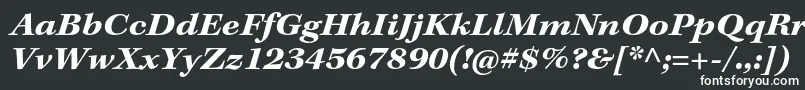 KeplerstdBoldextit-fontti – valkoiset fontit mustalla taustalla