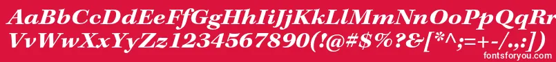 Шрифт KeplerstdBoldextit – белые шрифты на красном фоне