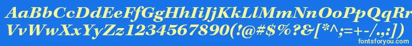 KeplerstdBoldextit Font – Yellow Fonts on Blue Background