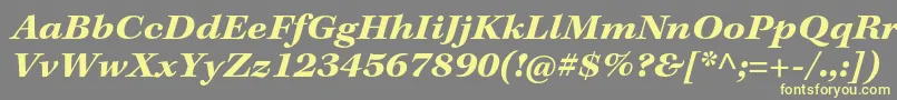 KeplerstdBoldextit Font – Yellow Fonts on Gray Background