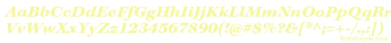 KeplerstdBoldextit Font – Yellow Fonts on White Background