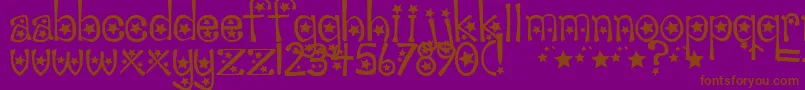 Sabrina ffy Font – Brown Fonts on Purple Background