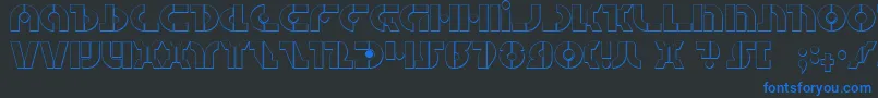 QuestlokShadow Font – Blue Fonts on Black Background