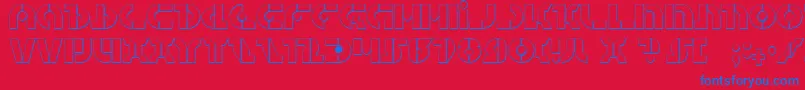 QuestlokShadow Font – Blue Fonts on Red Background