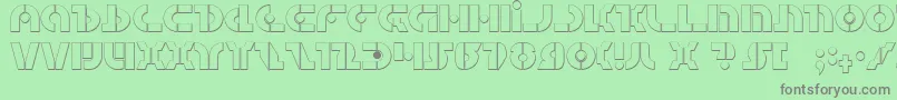 QuestlokShadow Font – Gray Fonts on Green Background