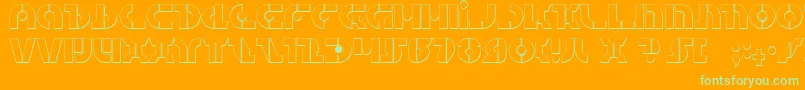 QuestlokShadow Font – Green Fonts on Orange Background