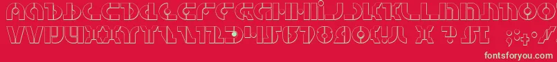 QuestlokShadow Font – Green Fonts on Red Background