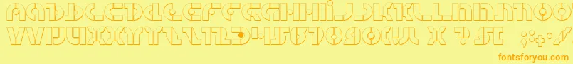 QuestlokShadow Font – Orange Fonts on Yellow Background