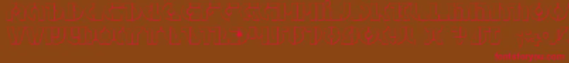 QuestlokShadow Font – Red Fonts on Brown Background