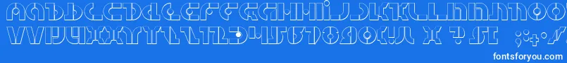 QuestlokShadow Font – White Fonts on Blue Background