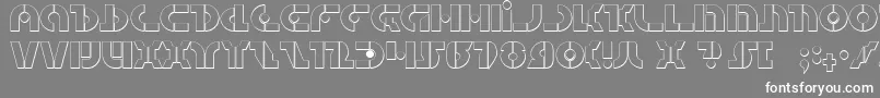 フォントQuestlokShadow – 灰色の背景に白い文字