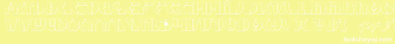 QuestlokShadow Font – White Fonts on Yellow Background