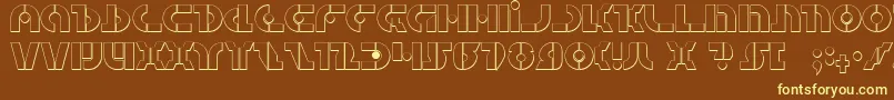 QuestlokShadow Font – Yellow Fonts on Brown Background