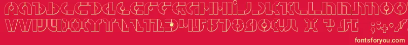 QuestlokShadow Font – Yellow Fonts on Red Background