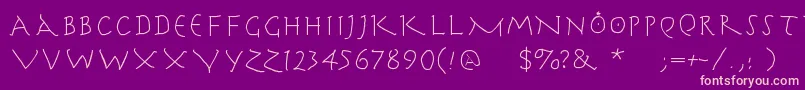 Herrcooleswriting Font – Pink Fonts on Purple Background