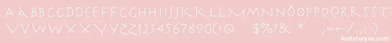 Herrcooleswriting Font – White Fonts on Pink Background