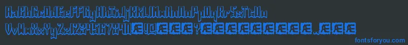 JasperBrk Font – Blue Fonts on Black Background