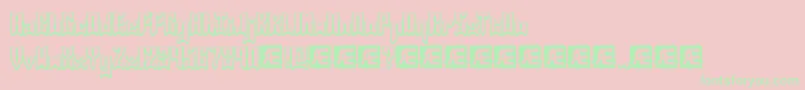 JasperBrk Font – Green Fonts on Pink Background