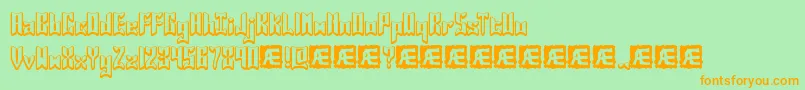 JasperBrk Font – Orange Fonts on Green Background