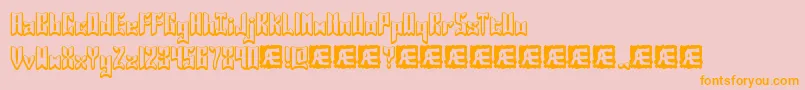 JasperBrk Font – Orange Fonts on Pink Background
