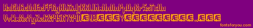 JasperBrk Font – Orange Fonts on Purple Background