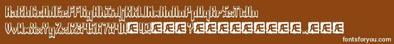 JasperBrk Font – White Fonts on Brown Background