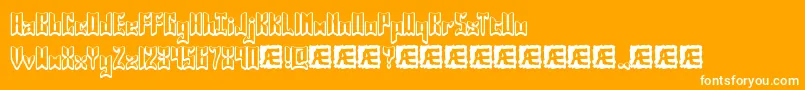 JasperBrk Font – White Fonts on Orange Background