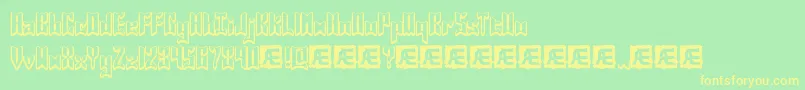 JasperBrk Font – Yellow Fonts on Green Background