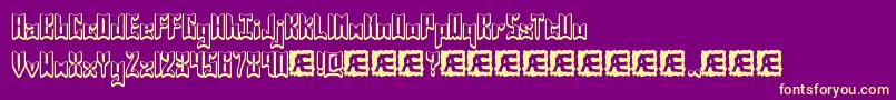 JasperBrk Font – Yellow Fonts on Purple Background