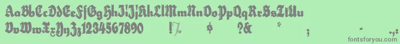 HerzogvongrafExtratallMeg-Schriftart – Graue Schriften auf grünem Hintergrund