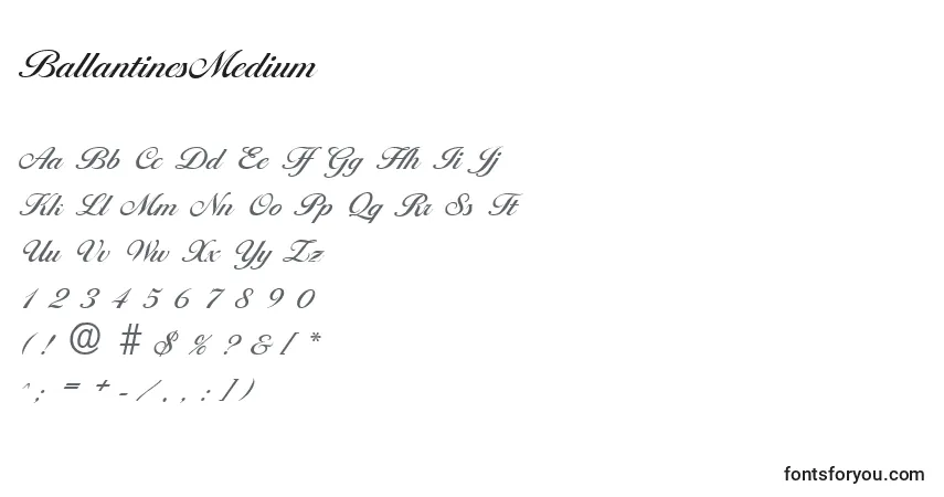 Шрифт BallantinesMedium – алфавит, цифры, специальные символы