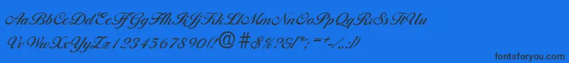 Шрифт BallantinesMedium – чёрные шрифты на синем фоне
