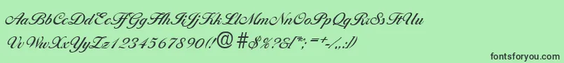Шрифт BallantinesMedium – чёрные шрифты на зелёном фоне