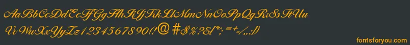 BallantinesMedium Font – Orange Fonts on Black Background