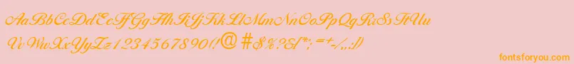 BallantinesMedium Font – Orange Fonts on Pink Background